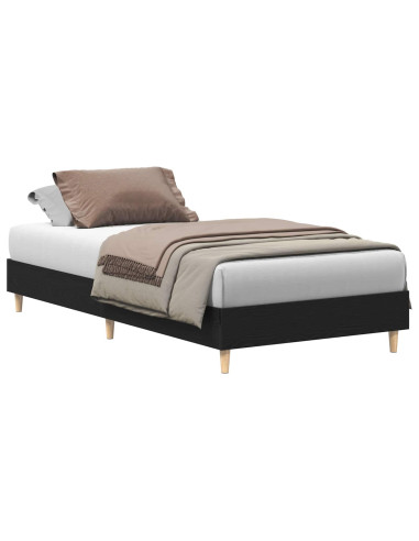 Struttura del letto Rovere Nero 80 x 200 cm