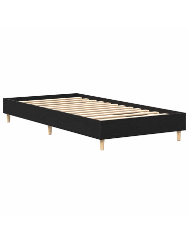 Struttura del letto Rovere Nero 80 x 200 cm