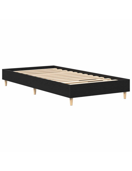 Struttura del letto Rovere Nero 80 x 200 cm