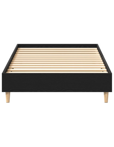 Struttura del letto Rovere Nero 80 x 200 cm