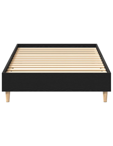 Struttura del letto Rovere Nero 80 x 200 cm