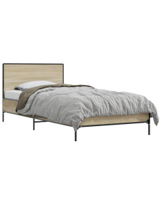 Struttura letto con testata Rovere Sonoma 80 x 200 cm 2