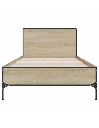Struttura letto con testata Rovere Sonoma 80 x 200 cm