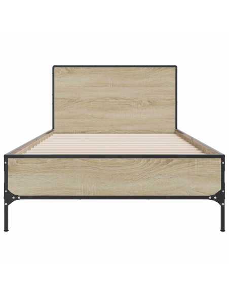 Struttura letto con testata Rovere Sonoma 80 x 200 cm