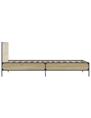 Struttura letto con testata Rovere Sonoma 80 x 200 cm