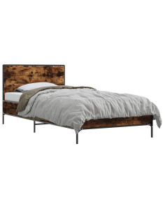 Struttura letto con testata Rovere Fumo 80 x 200 cm 2