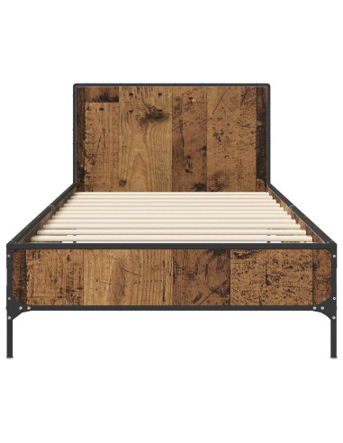 Struttura letto con testata Legno antico 80 x 200 cm