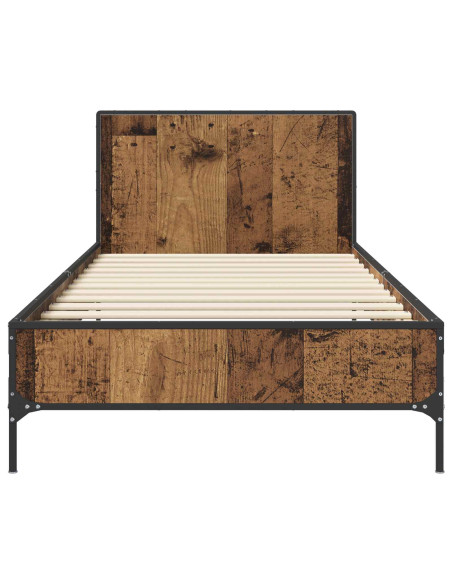 Struttura letto con testata Legno antico 80 x 200 cm