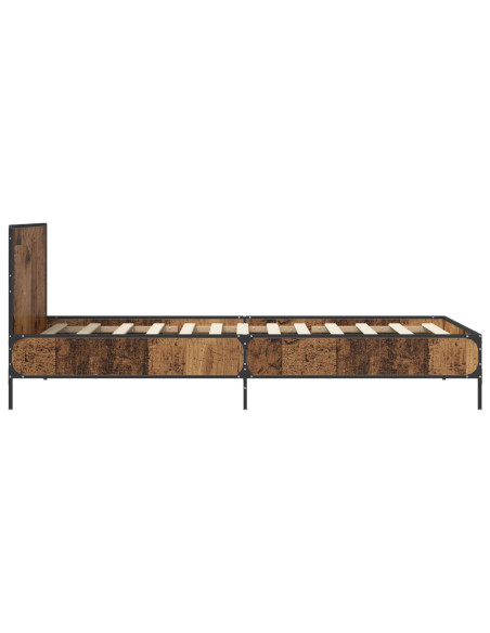 Struttura letto con testata Legno antico 80 x 200 cm