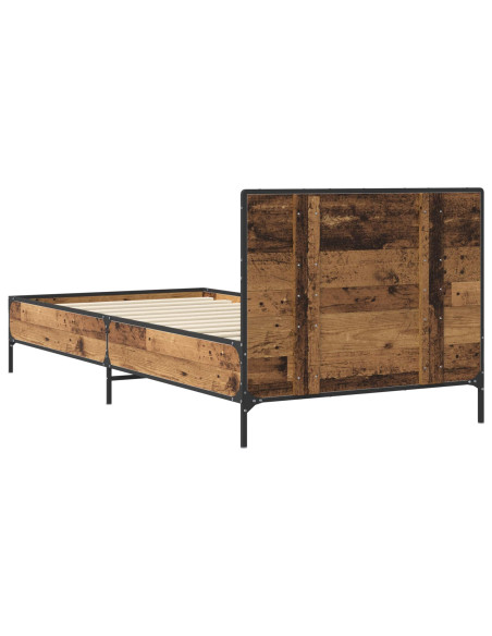 Struttura letto con testata Legno antico 80 x 200 cm