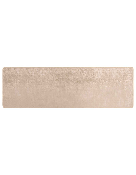 Runner Tappeto MARSA Beige 80 x 250 cm Poliestere e PVC