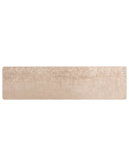 Runner Tappeto MARSA Beige 80 x 300 cm Poliestere e PVC