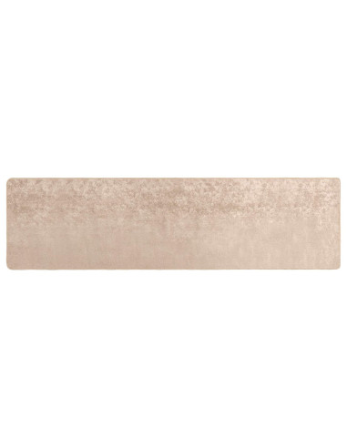 Runner Tappeto MARSA Beige 80 x 350 cm Poliestere e PVC