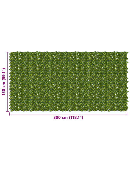 Schermo per balcone con foglie Verde e Giallo 300 x 150 cm