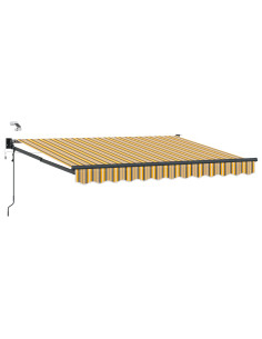 Tettuccio Elettrico Retrattile Giallo e Grigio 3,5 x 2 m 2