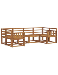 Set di divani da esterno 6 pcs Naturale 2