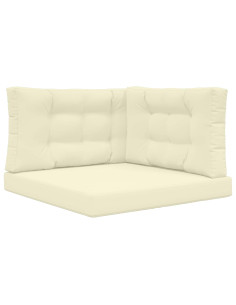Cuscino per divano da esterno 3 pcs Crema Poliestere 2