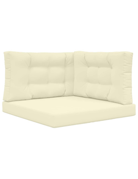 Cuscino per divano da esterno 3 pcs Crema Poliestere