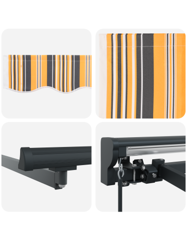 Tenda Retrattile Giallo e Grigio 350 x 250 cm