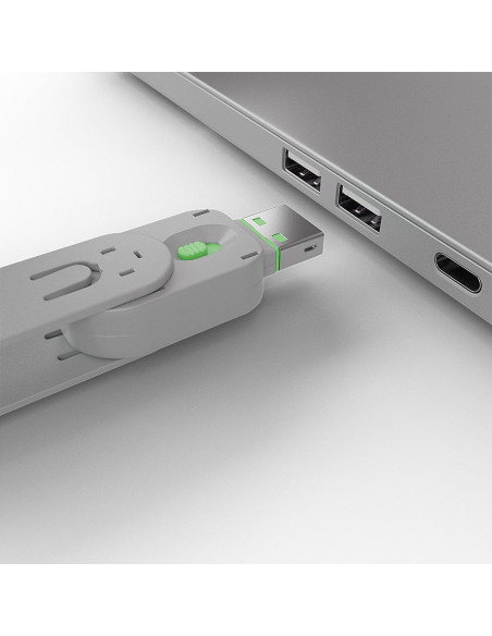 Lindy 40621 clip sicura Chiave bloccaporta USB tipo A Verde Acrilonitrile butadiene stirene (ABS) 1 pz