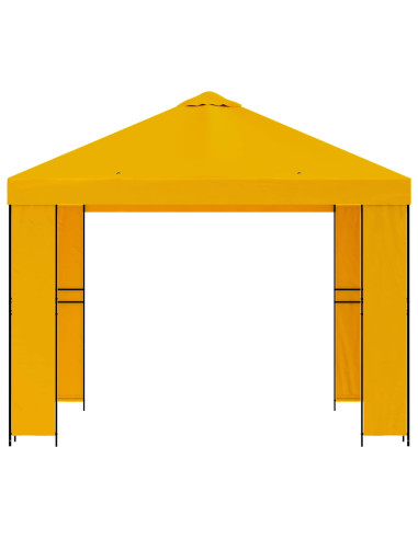 Gazebo 3 x 3 m Giallo Poliestere e Acciaio 190