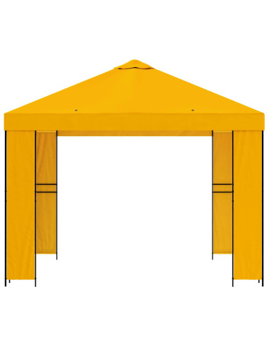 Gazebo 3 x 3 m Giallo Poliestere e Acciaio 190