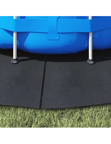 Telo per Fondo Piscina Nero Ø 244 cm Tessuto Non Tessuto