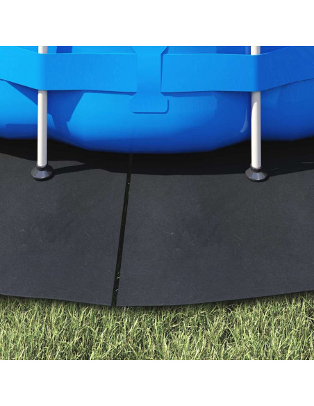 Telo per Fondo Piscina Nero Ø 244 cm Tessuto Non Tessuto