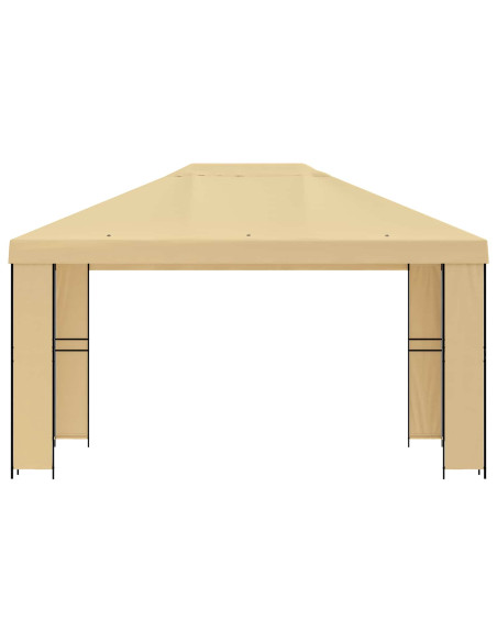 Gazebo 4 × 3 m Crema Poliestere e Acciaio 190