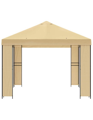 Gazebo 4 × 3 m Crema Poliestere e Acciaio 190