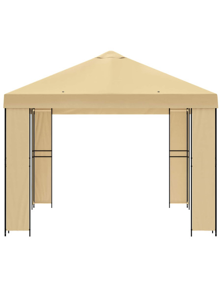 Gazebo 4 × 3 m Crema Poliestere e Acciaio 190