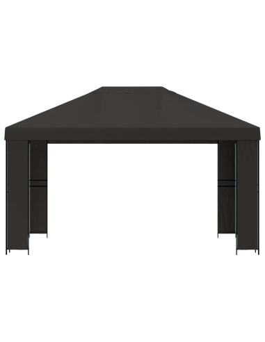 Gazebo 4 × 3 m Antracite Poliestere e Acciaio 190