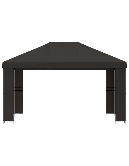 Gazebo 4 × 3 m Antracite Poliestere e Acciaio 190