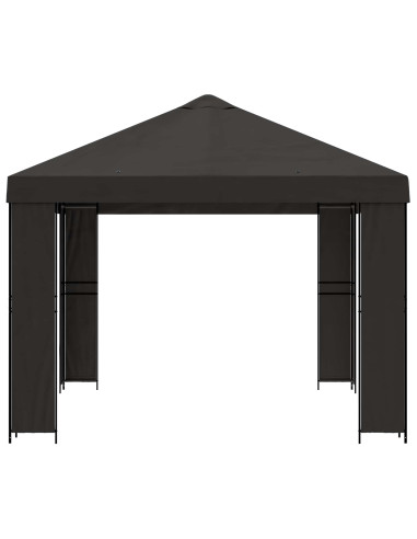 Gazebo 4 × 3 m Antracite Poliestere e Acciaio 190