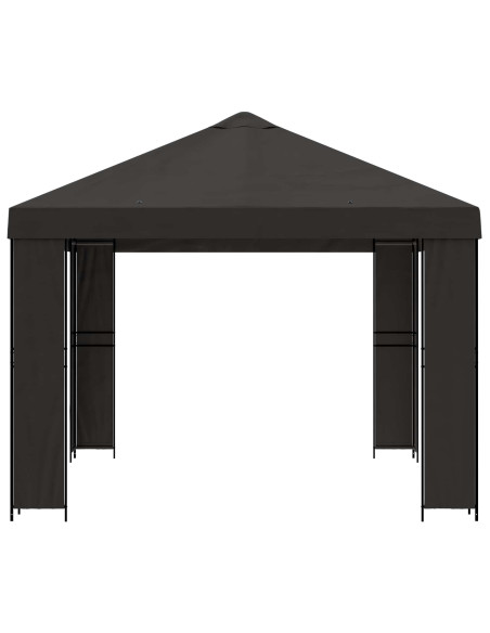 Gazebo 4 × 3 m Antracite Poliestere e Acciaio 190