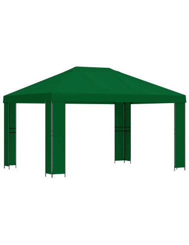 Gazebo 4 × 3 m Verde Poliestere e Acciaio 190