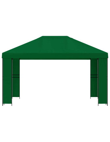 Gazebo 4 × 3 m Verde Poliestere e Acciaio 190
