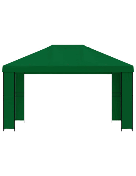 Gazebo 4 × 3 m Verde Poliestere e Acciaio 190