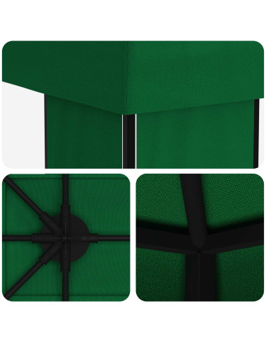 Gazebo 4 × 3 m Verde Poliestere e Acciaio 190