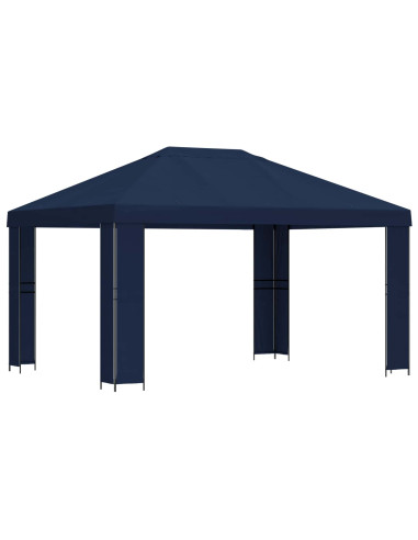 Gazebo 4 × 3 m Blu Poliestere e Acciaio 190
