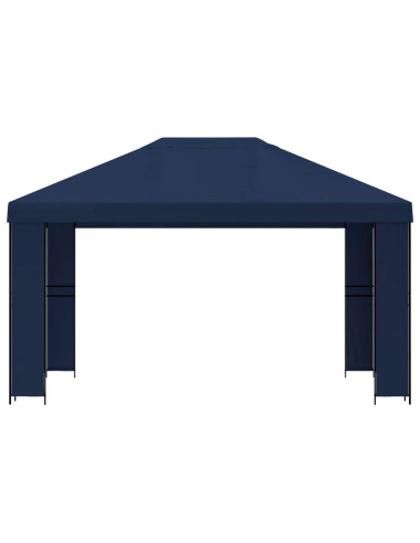 Gazebo 4 × 3 m Blu Poliestere e Acciaio 190