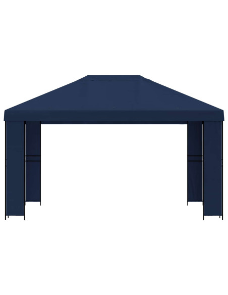 Gazebo 4 × 3 m Blu Poliestere e Acciaio 190