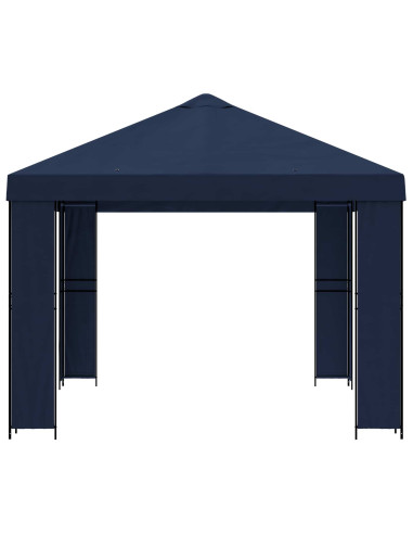 Gazebo 4 × 3 m Blu Poliestere e Acciaio 190