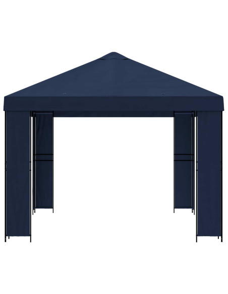 Gazebo 4 × 3 m Blu Poliestere e Acciaio 190