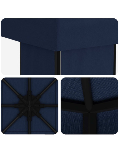 Gazebo 4 × 3 m Blu Poliestere e Acciaio 190