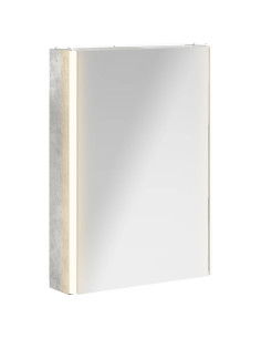 Mobiletto per specchio da bagno Grigio cemento 2