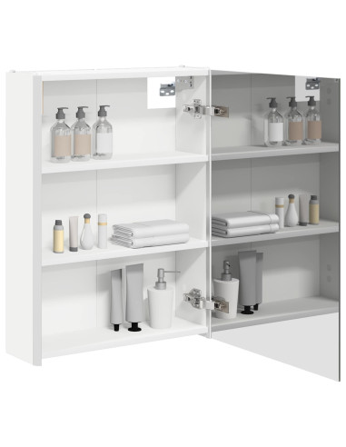 Mobiletto per specchio da bagno Bianco 53,5 x 15,5 x 70 cm