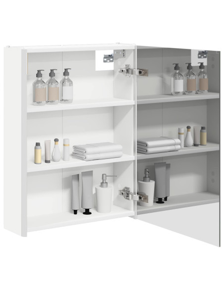 Mobiletto per specchio da bagno Bianco 53,5 x 15,5 x 70 cm