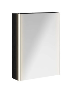 Mobiletto per specchio da bagno Rovere Nero 53,5 x 15,5 x 70 cm 2