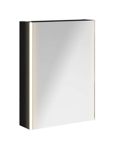 Mobiletto per specchio da bagno Rovere Nero 53,5 x 15,5 x 70 cm